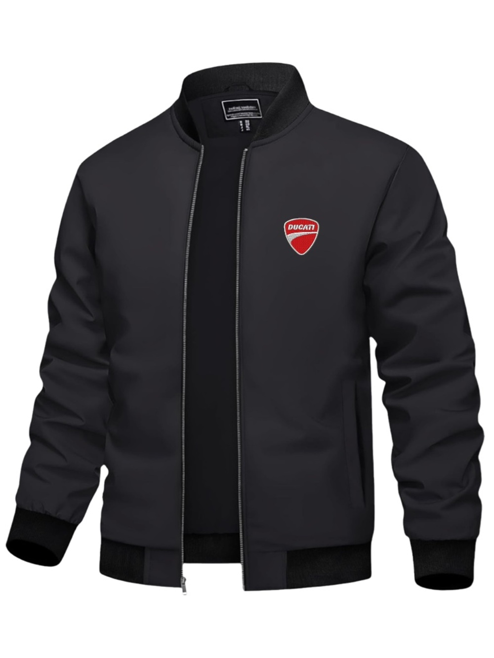Men’s Ducati Embroidered Lightweight Bomber Jacket Black